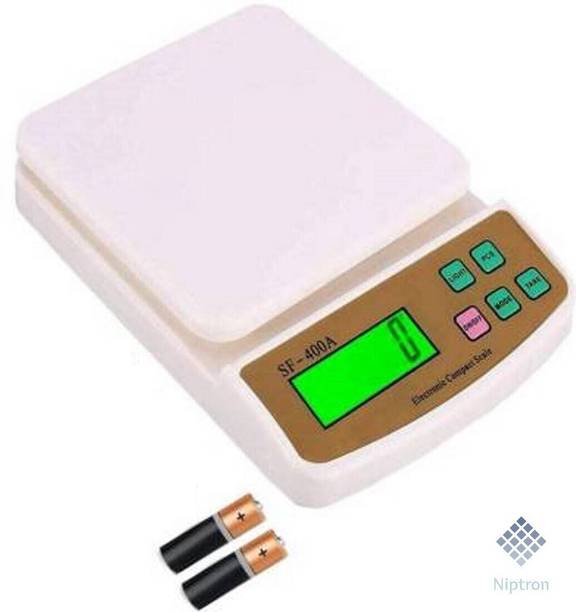 NIPTRON Electronic Digital 10Kg Weight Scale Kitchen Measuring for Fruits,Spice ,Food Weighing Scale