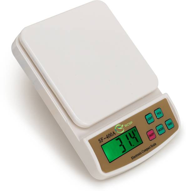 RCSP SF-400A Kitchen Weighing Scale | 1g to 10kg | Digital Display | Battery Operated Weighing Scale