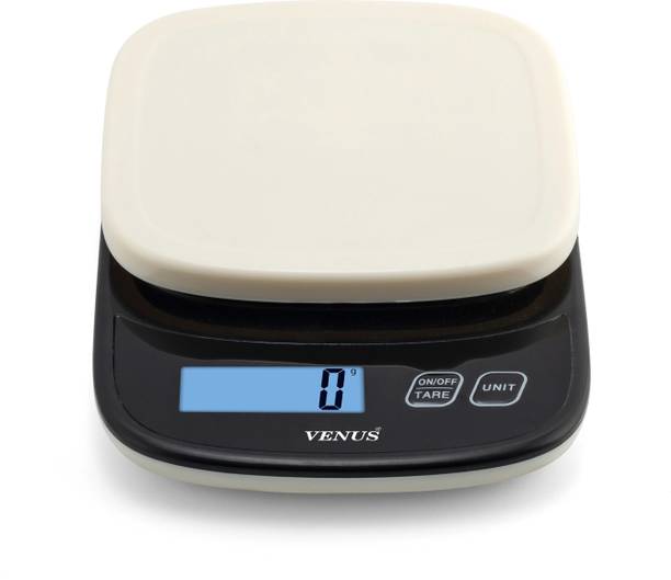 Venus Digital Kitchen Weighing Scale & Food Weight Machine for Health, Fitness, Home Baking & Cooking Scale, 2 Year Warranty & Battery Included (With Bowl) Weighing Scale