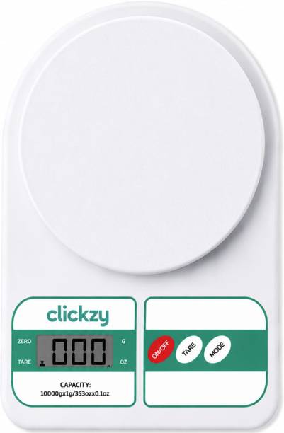 Clickzy Electronic Kitchen Scale 10Kg Weighing Scale