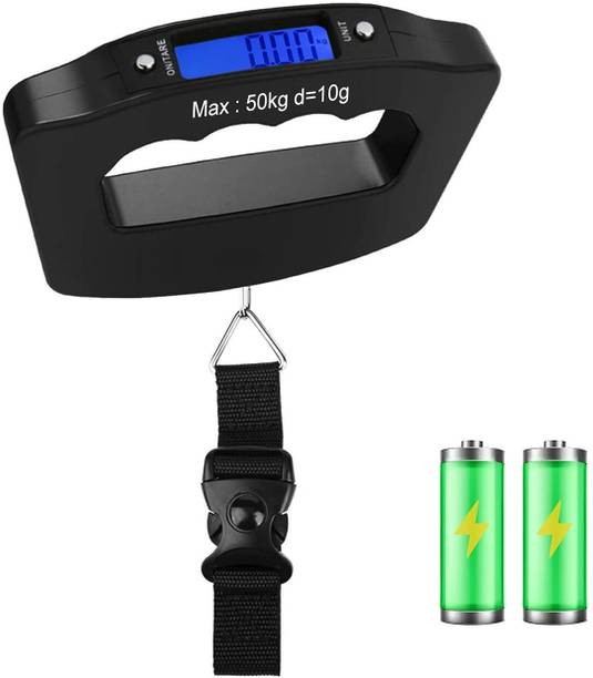 फैडमैन Portable Digital Hand Held 50Kg10g Fish Hook Hanging Scale 2 Battery Included वेइंग स्केल