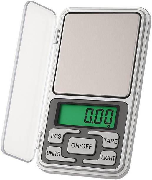 Bassonic Digital Pocket Weighing Scale with Stainless Steel Platform and LCD Display Weighing Scale