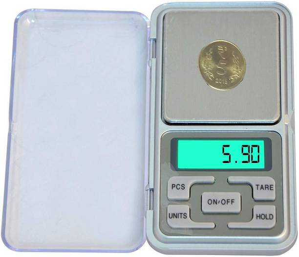 Jexix Digital Jewellery/Chem/Kitchen Small Weighing Machine-Silver Weighing Scale