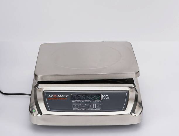 monet 30KG 2 Days Battery Backup; Green Display Weighing Scale