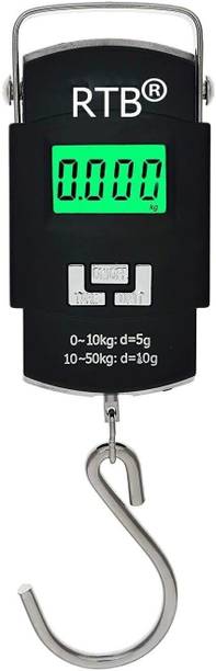 texla 50 Kg Digital LCD Display Pocket Portable Hanging Weighing Scale (Black) Weighing Scale