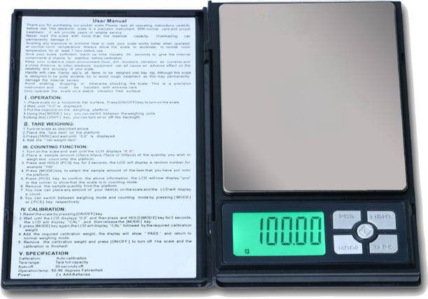 WEIGHOUSE 500 X 0.01 Gram High Accuracy Jewellery Notebook Weight Machine For Shop & Home Weighing Scale