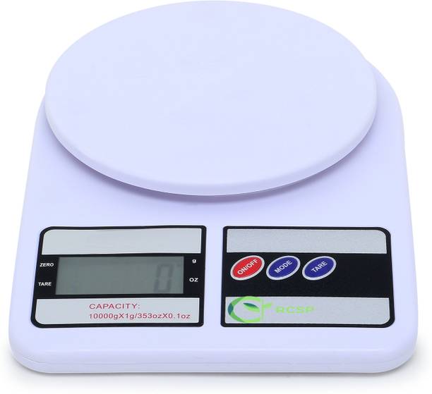 RCSP Electronic Digital Kitchen Scale 10kg For Home Baking I Fitness & Balanced Diet Weighing Scale