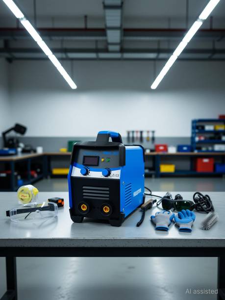 Hillgrove HGCM1224M2 300Amp Welding Machine With Metal Brush and Safety Googles, Gloves Inverter Welding Machine