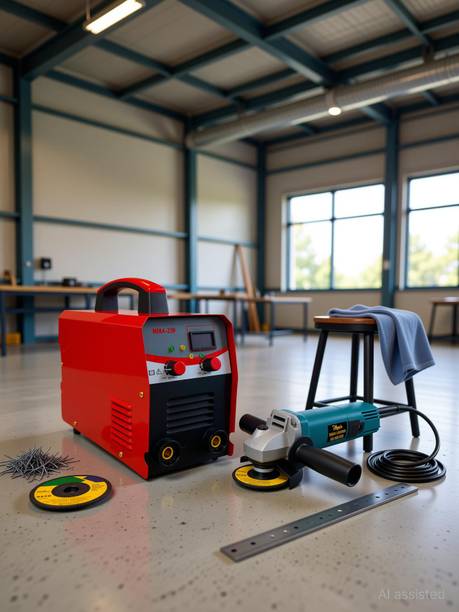 Hillgrove HGCM1221M2 250Amp Welding Machine With 100MM Wheel Diameter Angle Grinder Inverter Welding Machine