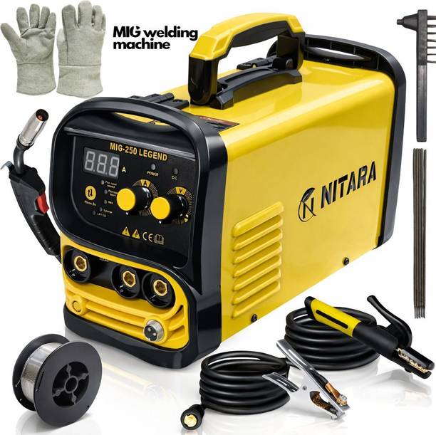 Nitara MIG/MMA250A GASLESS MIG WELDING MACHINE WITH FLUX CORE WIRE home and workshop Inverter Welding Machine