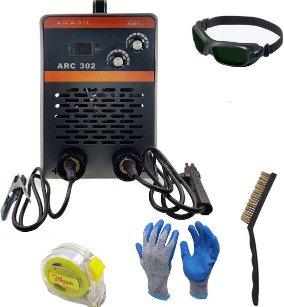 Hillgrove HGCM1206M3 302Amp Welding Machine With Metal Brush and Safety Googles, Gloves Inverter Welding Machine