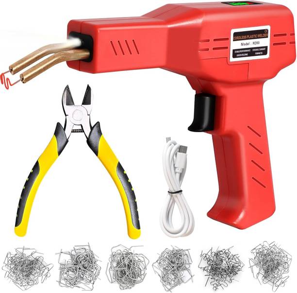 SJ ENTERPRISE 220W Cordless Plastic Welder Kit 1000Staples USB Rechargeable Bumper Repair Tool Alternator Welding Machine