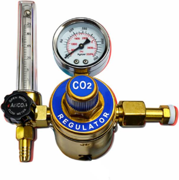 NGWELD MIG Regulator with Flow Meter & 220V Preheater Combo Brass CO2 Gas Regulator Inverter Welding Machine