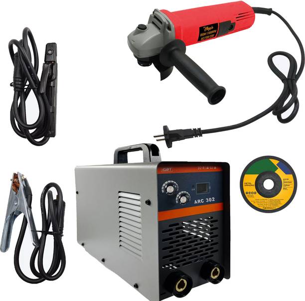 Hillgrove HGCM1208M1 302Amp Welding Machine With 100MM Wheel Diameter Angle Grinder Inverter Welding Machine