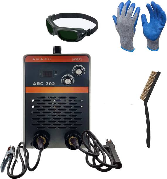Hillgrove HGCM1205M2 302Amp Welding Machine With Metal Brush and Safety Googles, Gloves Inverter Welding Machine