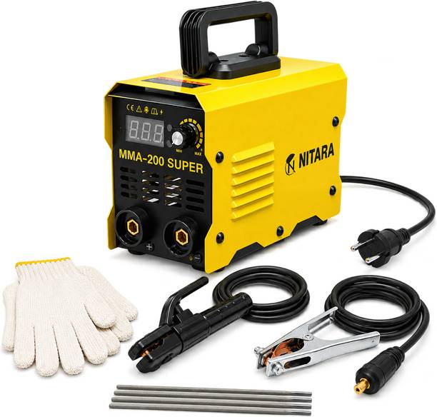 Nitara MMA 200 powerful Compact Size hot start, anti sticking MS and SS welding works Inverter Welding Machine
