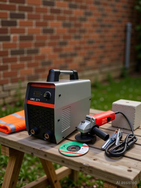 Hillgrove HGCM545M1 271Amp MMA with 100MM Wheel Diameter Angle Grinder and 5PcsWelding Rod Inverter Welding Machine