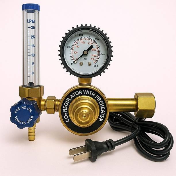 METAPOD CO2 Regulator with Preheater & Flow Meter – 220V, Used For Aquarium, Brewing, Inverter Welding Machine