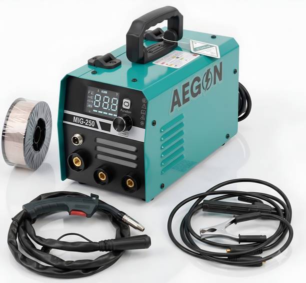 AEGON MIG-250 Portable Inverter Welding Machine with Torch, Clamp & Wire Spool Inverter Welding Machine