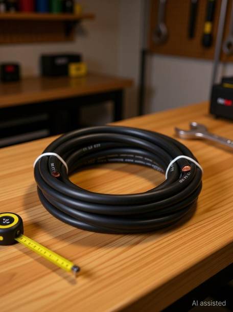 SHIV ALASKA 10 METER (32 feet )Welding Machine cable 100% Copper 25. SQ/MM Inverter Welding Machine