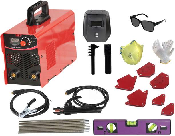 Digital Craft Welding machine IGBT 250AMP,6Pc Magnet Holder Set ,12' Spirit Level Purple Inverter Welding Machine