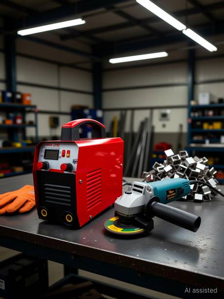 Hillgrove WMHC1215M2 225Amp Welding Machine With 100MM Wheel Diameter Angle Grinder Inverter Welding Machine