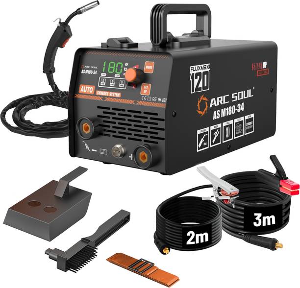 Arc Soul AS M180-34 2-in-1 MMA/MAG Welding Machine, 180A IGBT, Hot Start & Anti-Stick Inverter Welding Machine