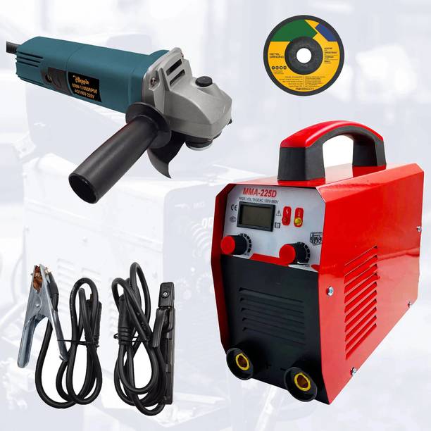 Hillgrove HGCM1215M1 225Amp Welding Machine With 100MM Wheel Diameter Angle Grinder Inverter Welding Machine