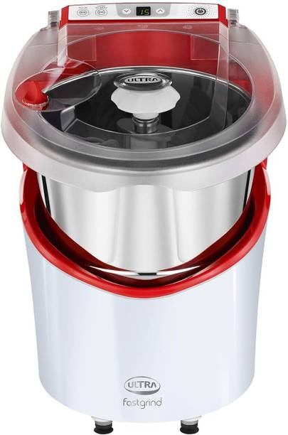 ULTRA Fastgrind 2L Wet Grinder with Digital Timer (Fortune White with Red Top Cover) Wet Grinder