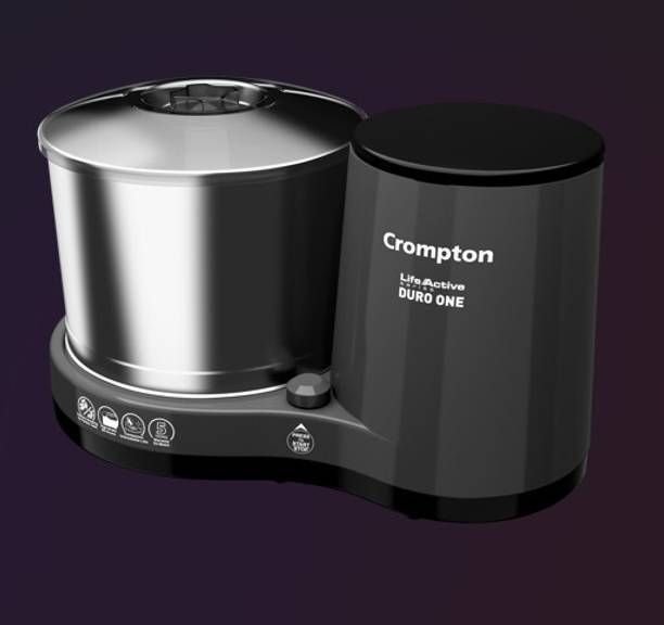 Crompton ACGW-DURO ONE Wet Grinder  (Grey, Black)