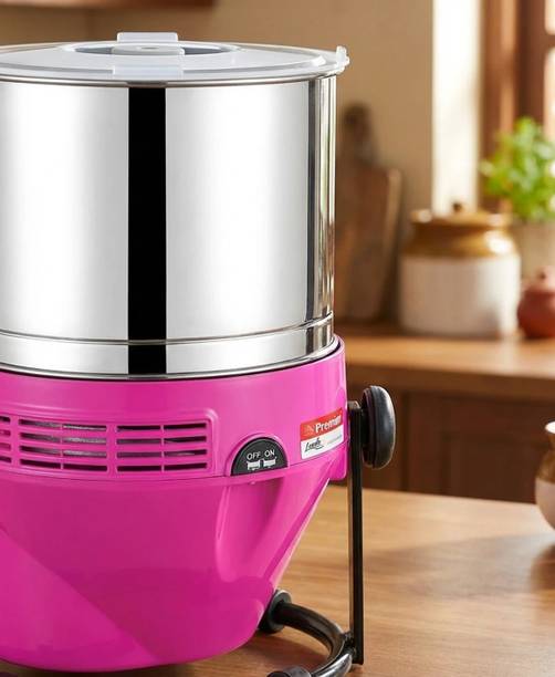 Premier PREMIERPlastic Lifestyle Top Tilting Wet Grinder (Pg-502) 2 LTR 230v - Pink Wet Grinder