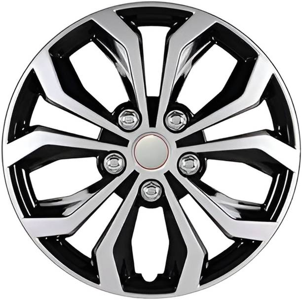 ओरिजिन पैराडाइज़ Silver Black Wheel Cover/Cap for All Cars, Car Wheel Cover (13 Inch) Wheel Cover Universal For Car