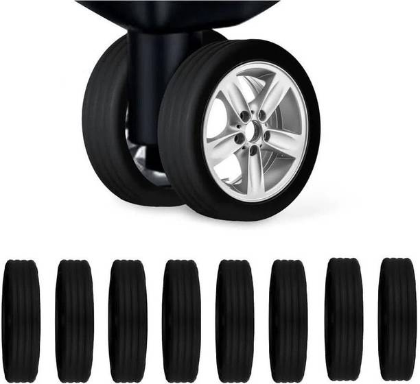 TRUJVE 8pcs Silicone Travel Luggage Wheel Cover Anti Scratch or Office Chair Caster Wheel Cover For NA NA