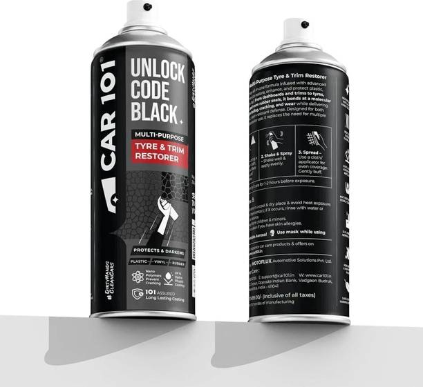 CAR101 Tyre & Trim Restorer, Multi-Purpose Protectant for Plastic,Vinyl,Rubber 250 ml Wheel Tire Cleaner