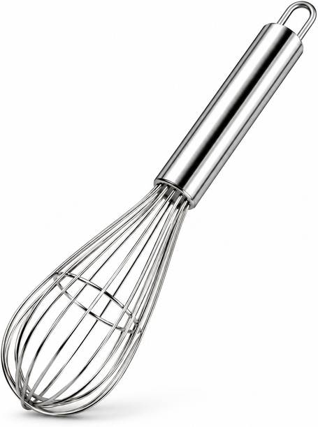 Grasto Stainless Steel Hand Whisk | Heavy Duty Manual Egg Beater for Kitchen Stainless Steel Spiral Whisk