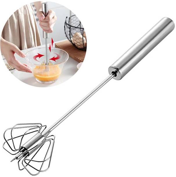 Padchaaya Hand Whisk for Coffee-Lassi-Cream-Soup-Butter Milk Mixer Hand Beater Egg Beater Stainless Steel Flat Whisk