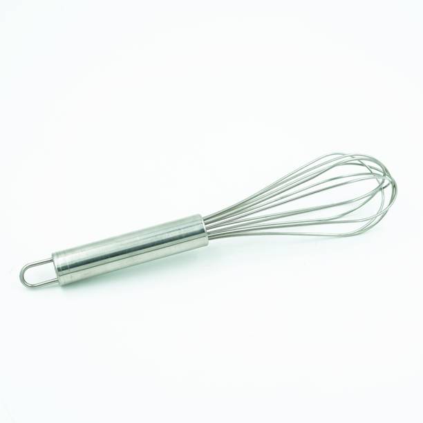 Mr.Detto Egg Milk Beater Milk Frother Rotating Whisk Mixer for Blending, Whisking Stainless Steel Balloon Whisk