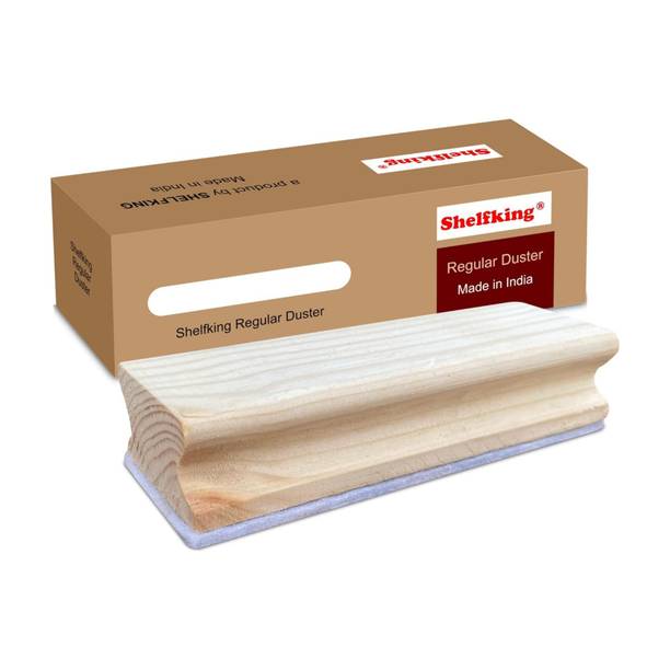 ShelfKing Regular Non-Magnetic Non Magnetic Wooden Duster For Whiteboard & Greenboard, Pack Of 1 Dusters