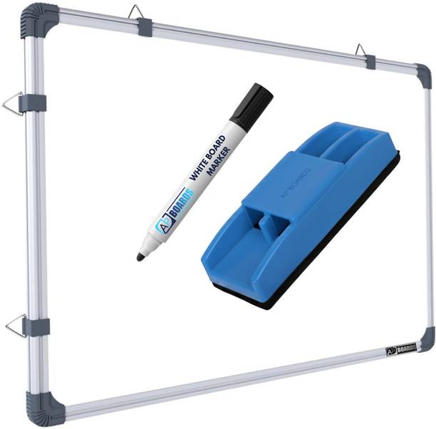 APBOARDS Non Magnetic Whiteboard 3x4 Feet|Front Side WhiteBoard Back Side Chalkboard,Teaching Board for School, Office & Home With Marker and Duster Whiteboards