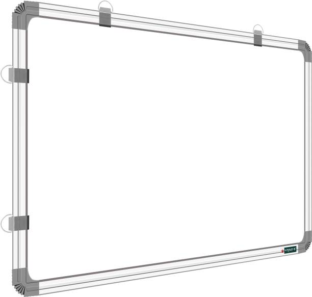 ShelfKing Non Magnetic 1.5X2 Feet Double Sided White Board & Chalk Board Both Side Writing Boards Whiteboards