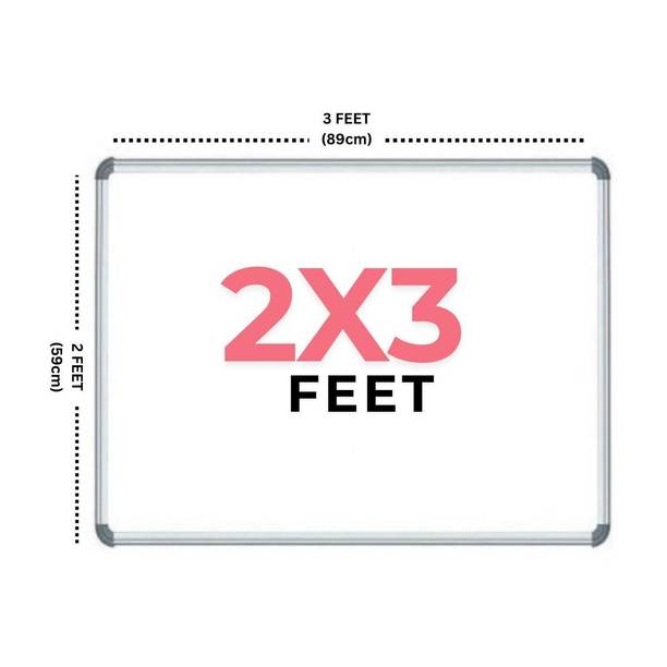 APBOARDS Non Magnetic Melamine 3x2 feet white board & Chalk board with 2 hanger|With Marker & Duster Whiteboards