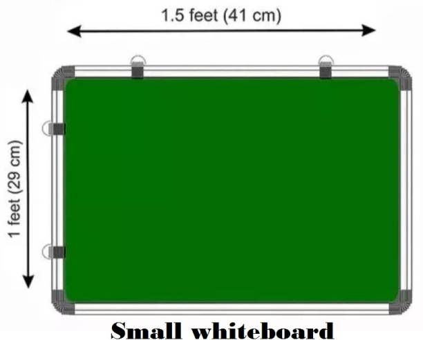katrik Regular Melamine Non Magnetic 1X1.5 Feet Slate Double-Sided Writing Whiteboard & Chalkboard 345 Whiteboards