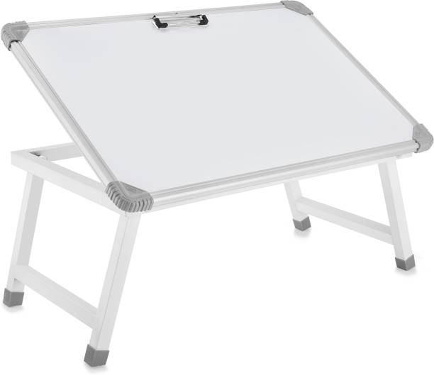 Eduway Non Magnetic Wooden Multipurpose Portable Whiteboard Study Laptop Table with 1 Duster and 1 Marker Whiteboards