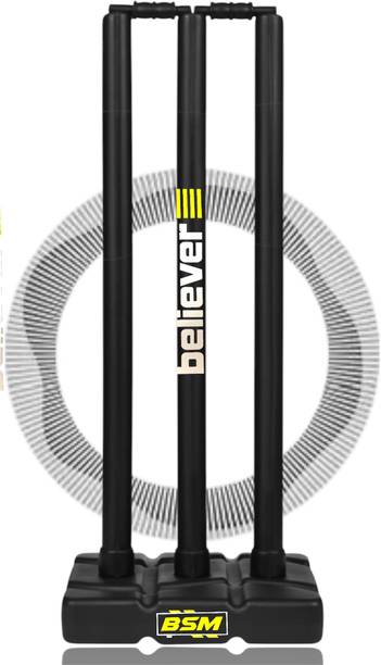 BSM HARD PLASTIC NEON BELIEVER CRICFREAK STUMP SET WITH CLEAR BAG