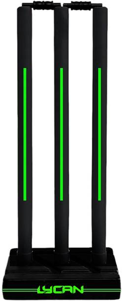 LYCAN Premium Cricket Wicket Set l Full Size l 3 Stumps+2 Bails+1 Stand