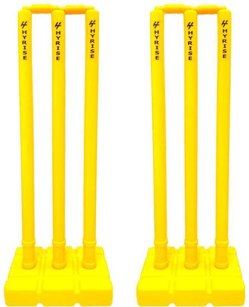 Dinetic Heavy Plastic Cricket Stumps Set - 6 Stumps + 4...