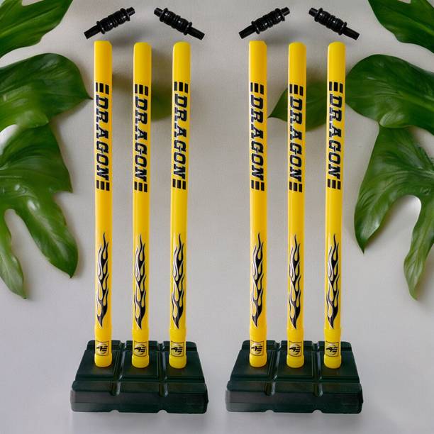 Aenox Heavy Plastic Cricket Stumps Set- 6 Stumps + 4 Ba...