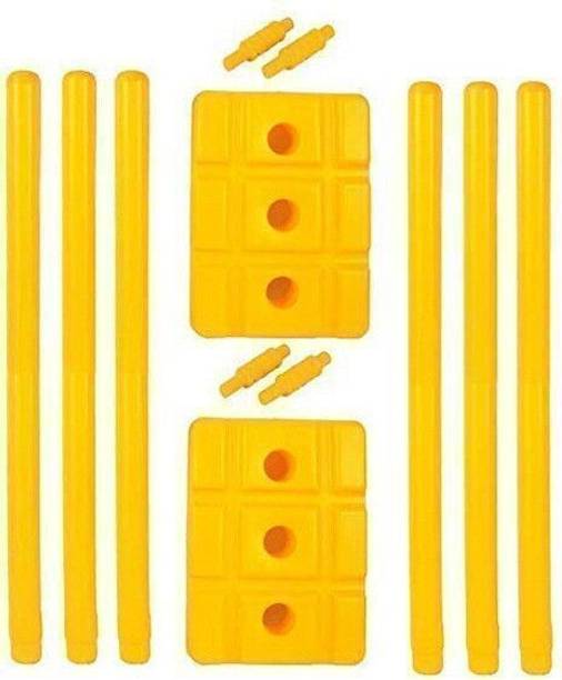 SanR Hard Plastic cricket wicket set 6 Wickets + 4 Bail...