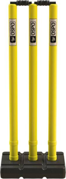 OSPO SPORTS Cricket Stump, Plastic Wickets, Stump Set (Yellow, Bl