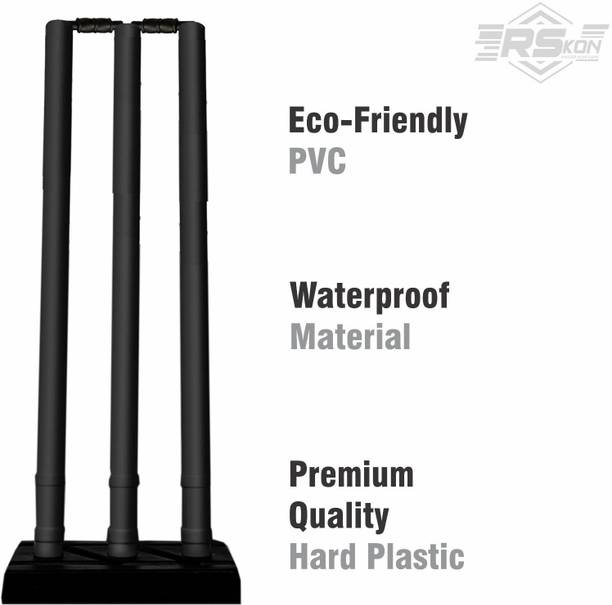 RSKON Full Size Plastic Cricket Wickets Set 3 Stumps ...
